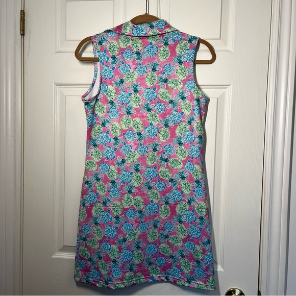 Alvins Island Sleeveless Floral Dress Turtle Pineapple Print Size Small - Picture 7 of 7